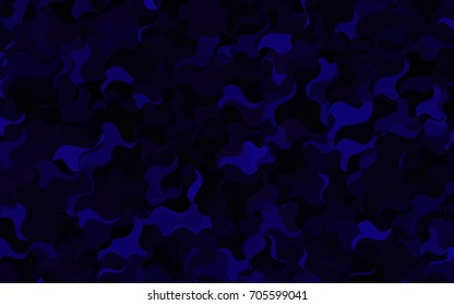 Dark BLUE vector crooked abstract pattern. blurred geometric sample with gradient.  The pattern of blurred lines for your business design.