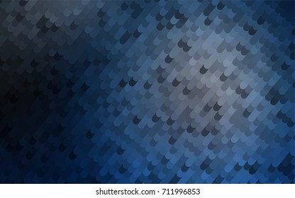 Dark BLUE vector crooked abstract background. A vague circumflex abstract illustration with gradient. The best curved design for your business.