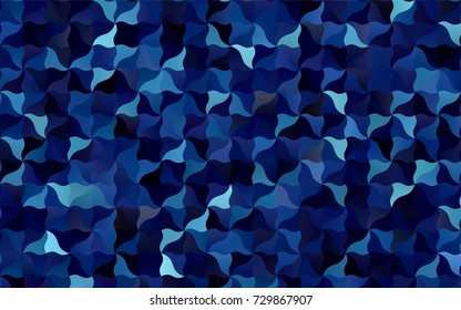 Dark BLUE vector crooked abstract pattern. Shining crooked illustration in a brand-new style. A new texture for your design.