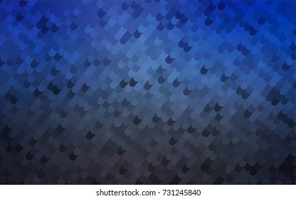 Dark BLUE vector crooked abstract template. An elegant bright illustration with gradient. The pattern of curved lines for your business design.