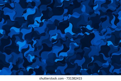 Dark BLUE vector crooked abstract template. Modern geometrical abstract illustration with gradient bandy lines. A new texture for your design.