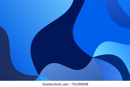 Dark BLUE vector crooked abstract background. Glitter abstract illustration with wry lines. The textured pattern can be used for background.