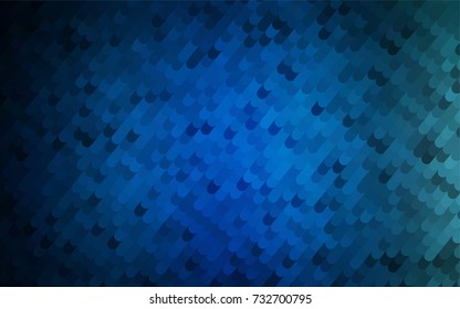 Dark BLUE vector crooked abstract template. Shining illustration, which consist of curved lines. The polygonal design can be used for your web site.