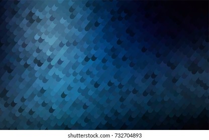 Dark BLUE vector crooked abstract template. A sample with curved shapes. A new texture for your design.