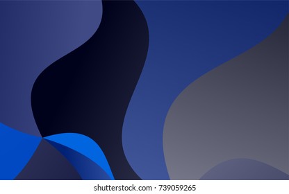 Dark BLUE vector crooked abstract pattern. Shining crooked illustration in a brand-new style. The completely new template can be used for your brand book.