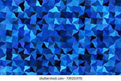 Dark BLUE vector crooked abstract background. Geometric illustration in Origami style with gradient.  A completely new design for your business.