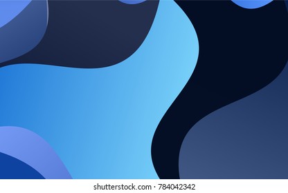 Dark BLUE vector crooked abstract pattern. Modern geometrical abstract illustration with gradient bandy lines. A completely new template for your business design.