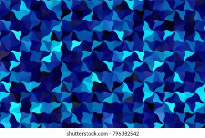 Dark BLUE vector crooked abstract background. A vague circumflex abstract illustration with gradient. The best blurred design for your business.