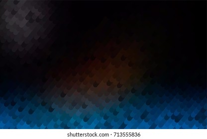 Dark BLUE vector curved background. Shining illustration, which consist of curved lines. A completely new template for your business design.