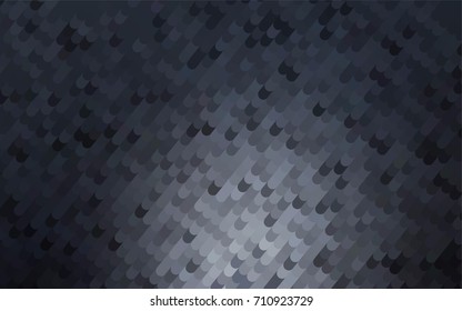 Dark BLUE vector curved template. Modern geometrical abstract illustration with gradient bandy lines. Brand-new design for your business.