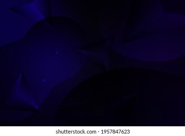 Vector azul oscuro Diseño decorativo en estilo abstracto con estructura triangular. Burbujas borrosas sobre fondo abstracto con gradiente colorido. Diseño sencillo para su sitio web.