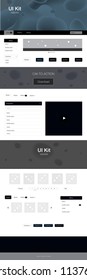 Dark BLUE vector design ui kit with curved circles. Glitter abstract illustration with blurred bubble shapes.. Beautiful layout for websites, landing pages.