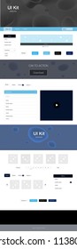 Dark BLUE vector design ui kit with curved circles. Glitter abstract illustration with blurred bubble shapes.. This template you can use for landing pages.