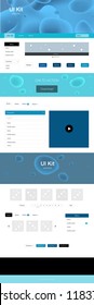 Dark BLUE vector design ui kit with curved circles. Glitter abstract illustration with blurred bubble shapes.. Modern template for your landing page.