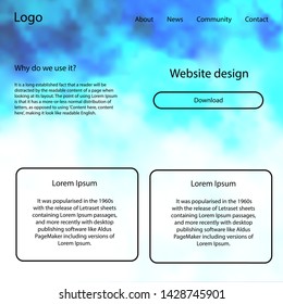 Dark BLUE vector design ui kit with universe stars. Decorative ui kit design in abstract style with colorful sky. Simple colorful design for websites.