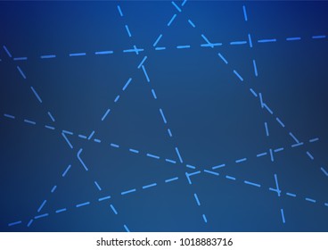 Dark BLUE vector doodle blurred template. Colorful abstract illustration with lines in Asian style. The pattern can be used for coloring books and pages for kids.