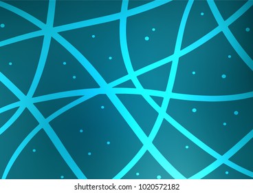 Dark BLUE vector doodle blurred template. Geometric doodle illustration in Origami style with gradient. The pattern can be used for wallpapers and coloring books.