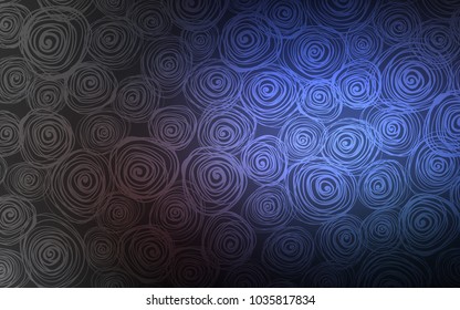 Dark BLUE vector doodle blurred pattern. Colorful illustration in doodle style with roses. The completely new template can be used for your brand book.