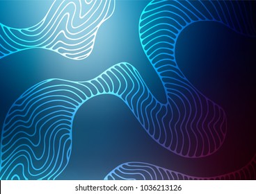 Dark BLUE vector doodle blurred template. An elegant bright illustration with lines in Natural style. The pattern can be used for wallpapers and coloring books.