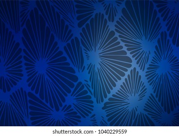 Dark BLUE vector doodle blurred pattern. Doodles on blurred abstract background with gradient. A completely new template for your business design.