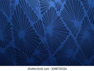 Dark BLUE vector doodle blurred texture. Ethnic elegant natural pattern with gradient. A completely new design for your business.