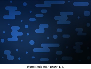 Dark BLUE vector doodle blurred background. Glitter abstract illustration with doodles and Zen tangles. Brand-new style for your business design.