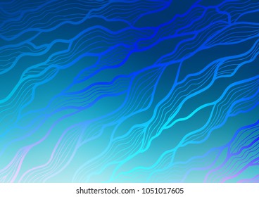 Dark BLUE vector doodle blurred background. Brand-new colored illustration in blurry style with doodles. The pattern can be used for coloring books and pages for kids.