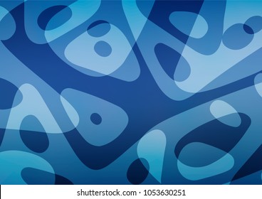 Dark BLUE vector doodle blurred pattern. Decorative shining illustration with doodles on abstract template. Brand-new design for your business.