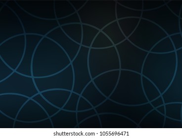 Dark BLUE vector doodle blurred template. Ethnic elegant natural pattern with gradient. The pattern can be used for coloring books and pages for kids.