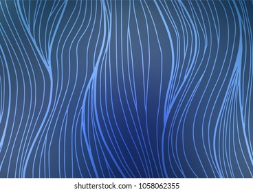 Dark BLUE vector doodle blurred template. Glitter abstract illustration with doodles and Zen tangles. Hand painted design for web, leaflet, textile.