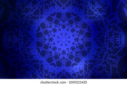 Dark BLUE vector doodle blurred pattern. Glitter abstract illustration with doodles and lines drawn by child. The pattern can be used for heads of websites and designs.