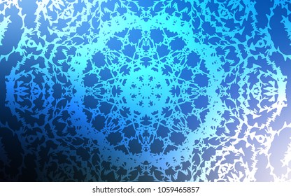 Dark BLUE vector doodle blurred template. Doodles created by child on blurred abstract background with gradient. Hand painted design for web, wrapping, wallpaper.