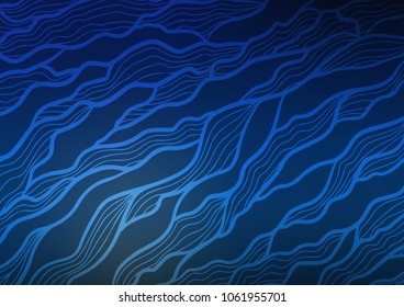 Dark BLUE vector doodle blurred template. An elegant bright illustration with lines in Natural style. The textured pattern can be used for website.