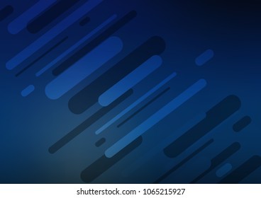 Dark BLUE vector doodle blurred background. Creative illustration in blurred style with doodles and Zen tangles. Hand painted design for web, leaflet, textile.