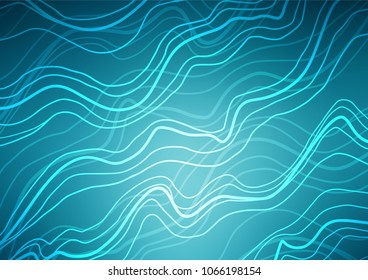 Dark BLUE vector doodle blurred template. Geometric doodle illustration in Origami style with gradient. Brand-new style for your business design.