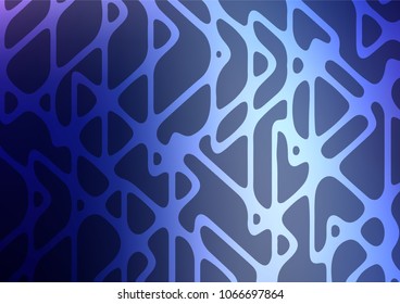 Dark BLUE vector doodle blurred template. Modern geometrical abstract illustration with doodles. The elegant pattern can be used as a part of a brand book.