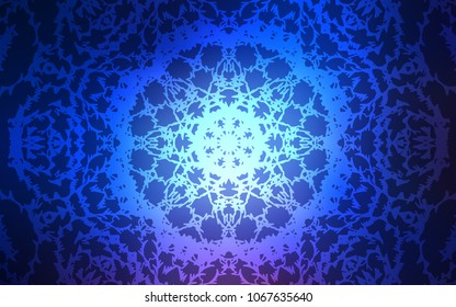 Dark BLUE vector doodle blurred template. Modern geometrical abstract illustration with doodles drawn by child. Brand-new style for your business design.