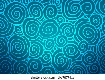 Dark BLUE vector doodle blurred template. Modern geometrical abstract illustration with doodles. The pattern can be used for heads of websites and designs.