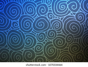 Dark BLUE vector doodle blurred background. Decorative shining illustration with doodles on abstract template. The doodle design can be used for your web site.