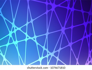 Dark BLUE vector doodle blurred background. Colorful abstract illustration with lines in Asian style. Brand-new style for your business design.