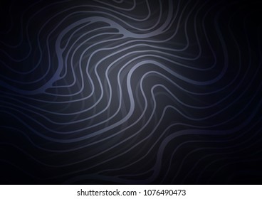 Dark BLUE vector doodle blurred background. A vague abstract illustration with doodles in Indian style. Brand-new design for your business.