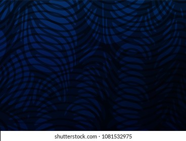 Dark BLUE vector doodle blurred pattern. An elegant bright illustration with lines in Natural style. The completely new template can be used for your brand book.