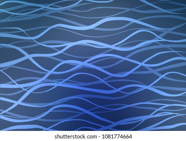 Dark BLUE vector doodle blurred texture. Ethnic elegant natural pattern with gradient. Hand painted design for web, wrapping, wallpaper.