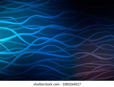 Dark BLUE vector doodle blurred texture. Decorative shining illustration with doodles on abstract template. The template can be used as a background for cell phones.