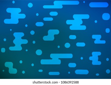 Dark BLUE vector doodle blurred background. Glitter abstract illustration with doodles and Zen tangles. The template can be used as a background for cell phones.