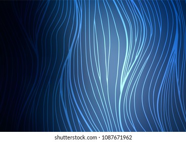 Dark BLUE vector doodle blurred pattern. Decorative shining illustration with doodles on abstract template. The pattern can be used for wallpapers and coloring books.