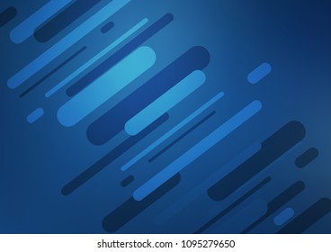 Dark BLUE vector doodle blurred template. Geometric doodle illustration in Origami style with gradient. The pattern can be used for coloring books and pages for kids.
