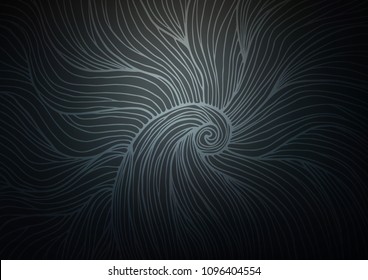 Dark BLUE vector doodle blurred background. Ethnic elegant natural pattern with gradient. Brand-new style for your business design.