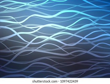 Dark BLUE vector doodle blurred template. Sketchy hand drawn doodles on blurred background. The template can be used as a background for cell phones.