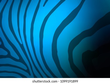 Dark BLUE vector doodle blurred template. Geometric doodle illustration in Origami style with gradient. A completely new design for your business.
